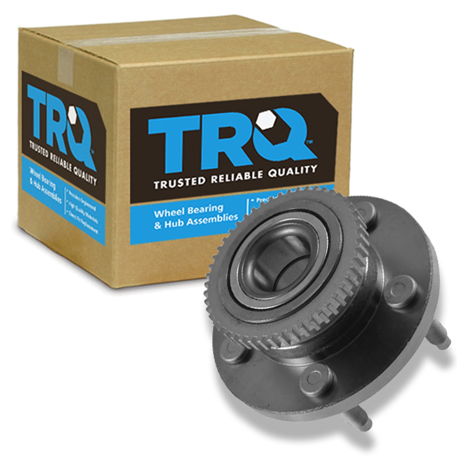 TRQ Front Wheel Bearing & Hub Assembly with ABS Sensor Compatible with 2005-2007 Avanti 2005-2014 Ford Mustang