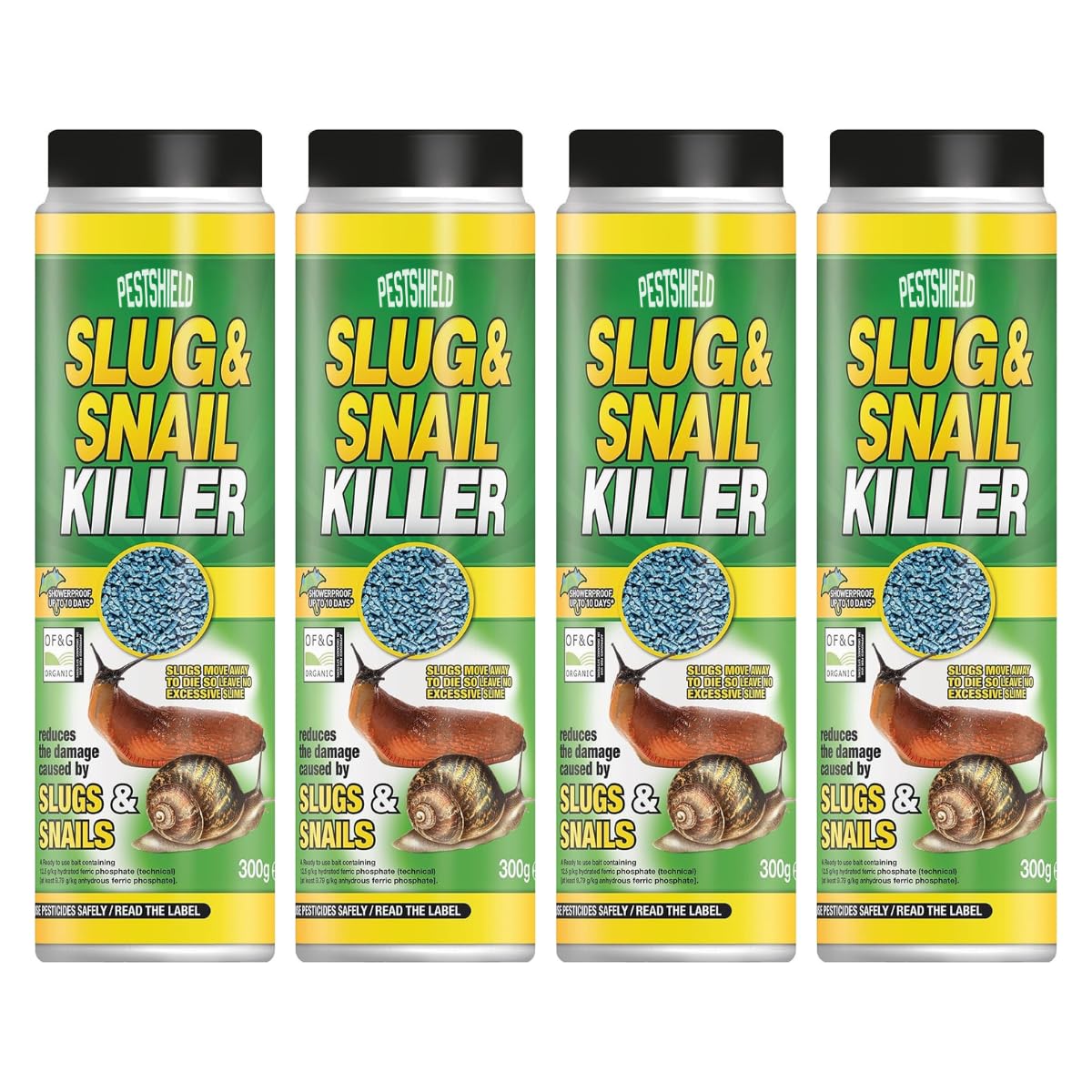 4 x Slug & Snail Killer 300g