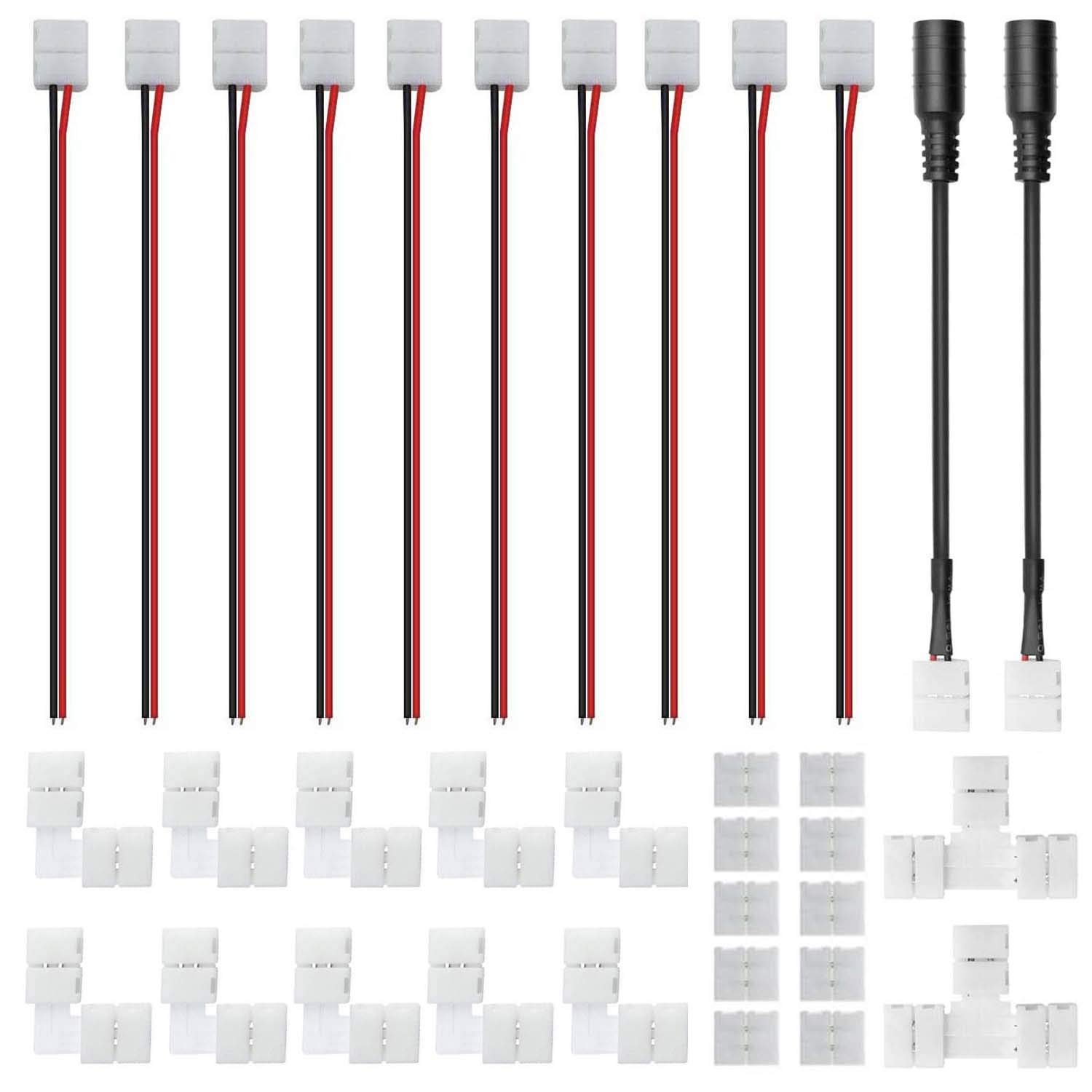 Buy 5050 2 Pin LED Strip Connector Kit iCreating 10mm 5050 LED Connector Kit Includes 10x LED