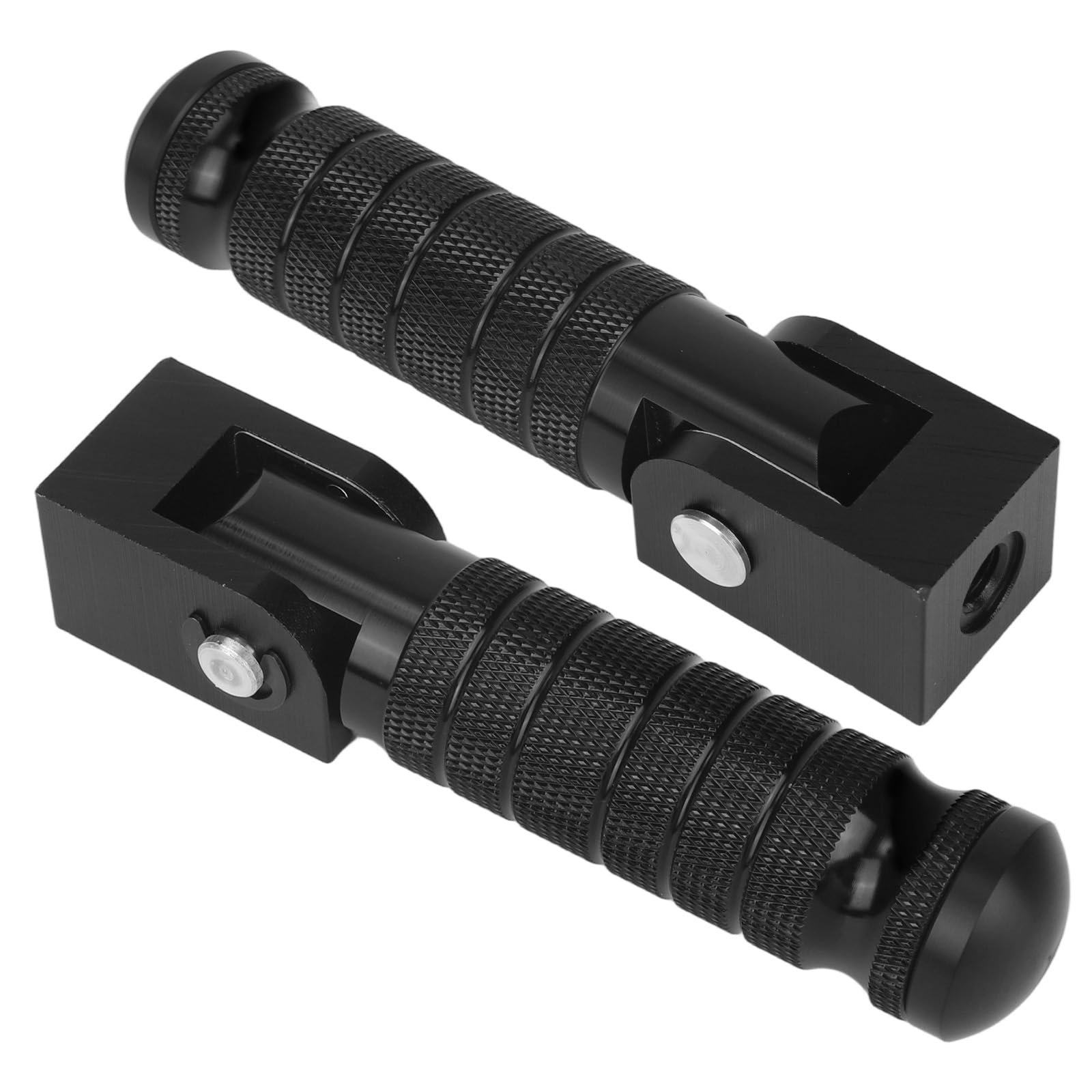 Photo 1 of 2pcs Motorcycle Foot Pegs, 90 Degree Foldable Bike Pegs Mini Non-Slip Universal Motorbike Highway Passenger Pedals for Ebike Dirt Mini Bike Kart Scooter Replacement Accessories