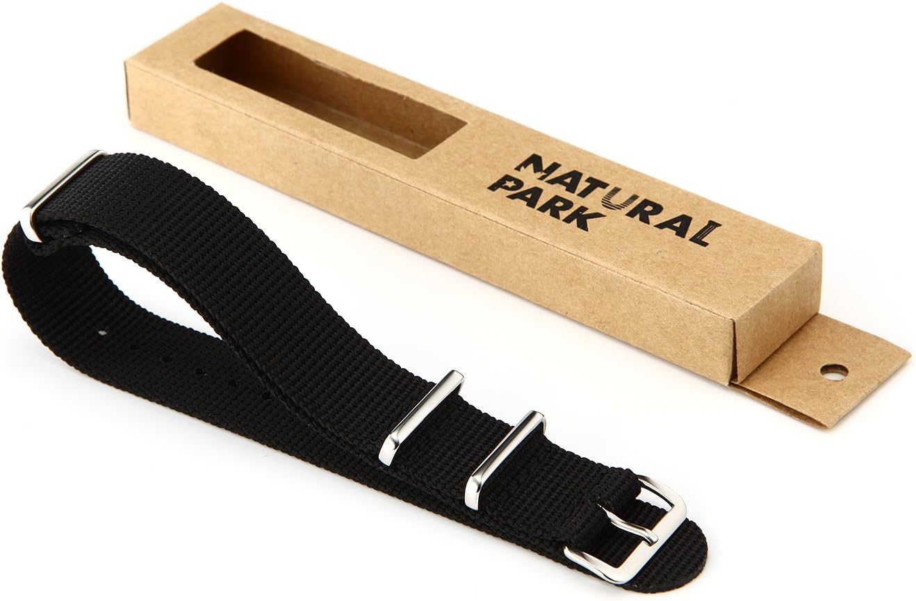 NATURAL PARK NATO G10 Premium Ballistic Nylon Watch Strap Stainless Steel Buckle with 20mm