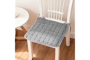 Suqare Chair Cushions for Dining – 1.18" Thick Winter Kitchen Chair Pads with Ties, Indoor Seat Cushion for Home (17.72"×17.7