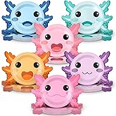 60 PCS Axolotl Shaped Disposable Paper Plates 7 Inch Reptile Animals Party Decoration Supplies Cartoon Tableware Dinnerware Colorful Axolotl Dessert Plates for Kids Birthday Parties Favor Baby Shower