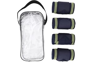 4pcs Horse Leg Bandages, Polyester Elastic Equine Wrap Prevent Night Swelling, Vet Wrap Cohesive Bandages Bulk Self Adhesive 