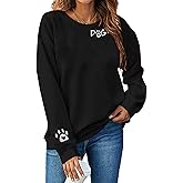 Mama Embroidered Crewneck Sweatshirt Heart on Sleeve for Women Gifts for Mom Long Sleeve Shirt Mommy Tops