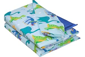 Wildkin Kids Nap Mat Cover for Boys & Girls, Sewn-in Flap Design Rest Mat Cover, Perfect for Preschool and Daycare, Fits Our Vinyl Nap Mat up to 1.5 Inches Including Basic Sleep Mat (Dinosaur Land)