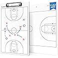 Scribbledo Dry Erase Basketball Clipboard for Coaches 15"x9" Whiteboard Basketball Coaching Board Equipment Basketball White Board for Coaches Accessories Basketball Coach Clipboard