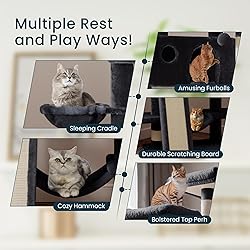 SHA CERLIN 65in Larger Cat Tree Tower Condo for