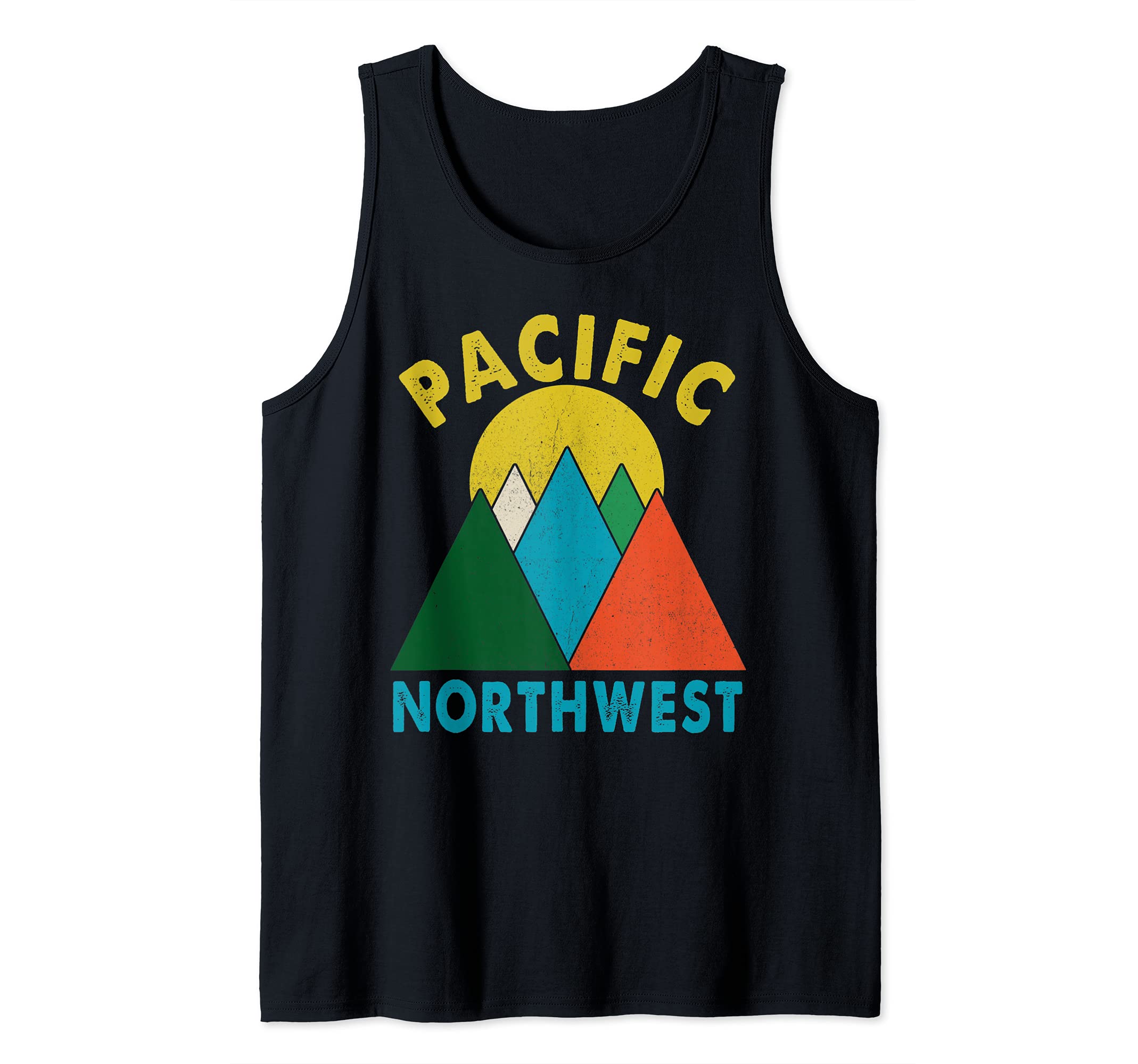 Pacific Northwest Vintage Mountains Hiking Camping Tank Top
