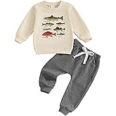 Fernvia Toddler Baby Boy Fall Clothes Animal Print Long Sleeve Pullover Tops + Drawstring Pants Winter Outfits
