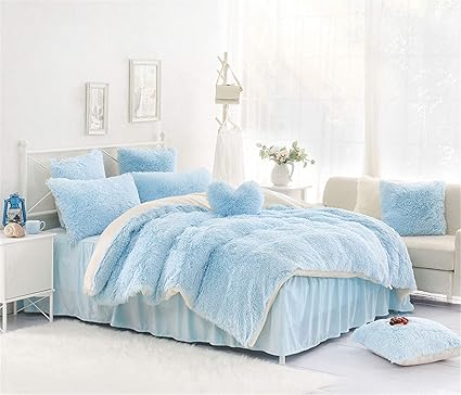 Amazon Com Moowoo 4pcs Luxury Plush Fluffy Bedding Sets 1 Faux