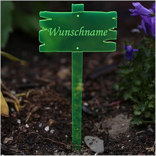 Acrílico cristal – Etiquetas para plantas (aspecto de madera Tabla ...