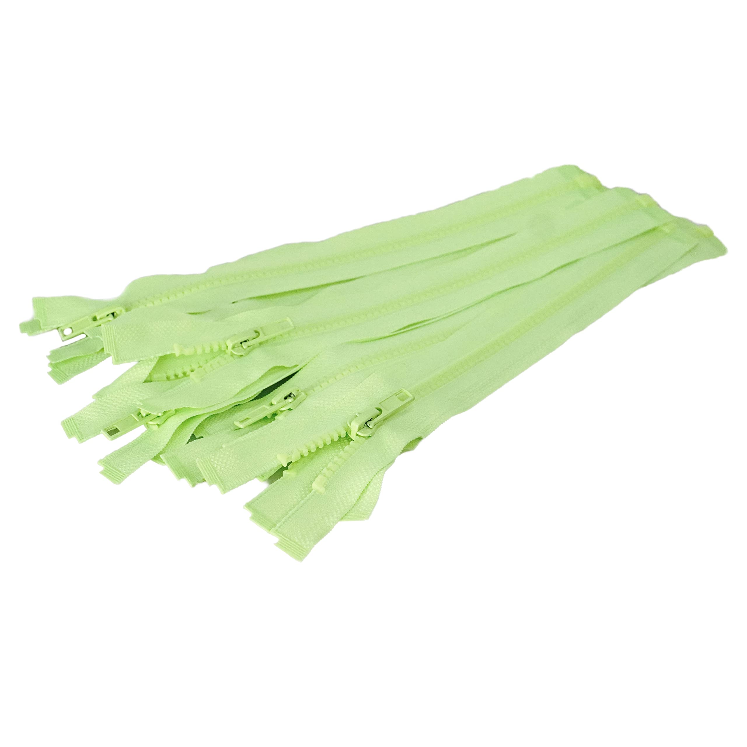Trimz Zipper, Fluorescent Yellow, 10 Pieces