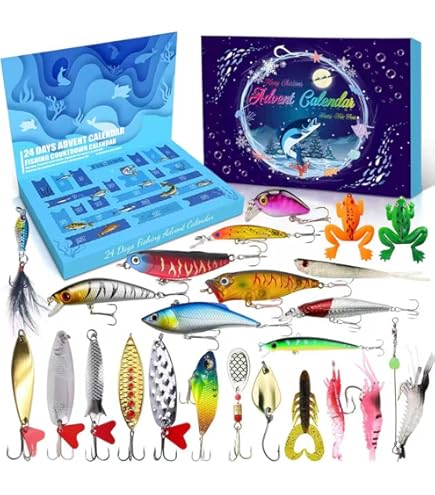 Amazon.com: Catch Co Mystery Tackle Box 12 Days of Fishmas Holiday Fishing  Lures Advent Calendar 2023 Freshwater : Home & Kitchen