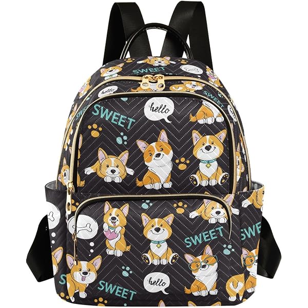 Waterproof Tricolor Corgi Mini Small Travel Backpack Purple Tricolor Corgi Triple Usage Bag – Tworgis main image 3