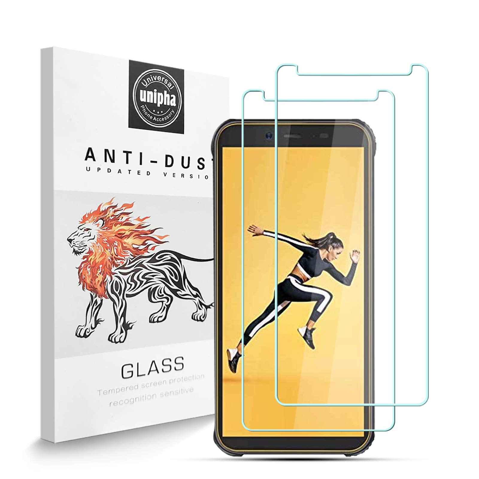 Zidwzidwei Screen Protector for Blackview BV5500 2020 [2 Pack], 9H Hardness Tempered Glass, 2.5D High Definition Film, Bubble Free, Screen Protector Compatible with Blackview BV5500 2020