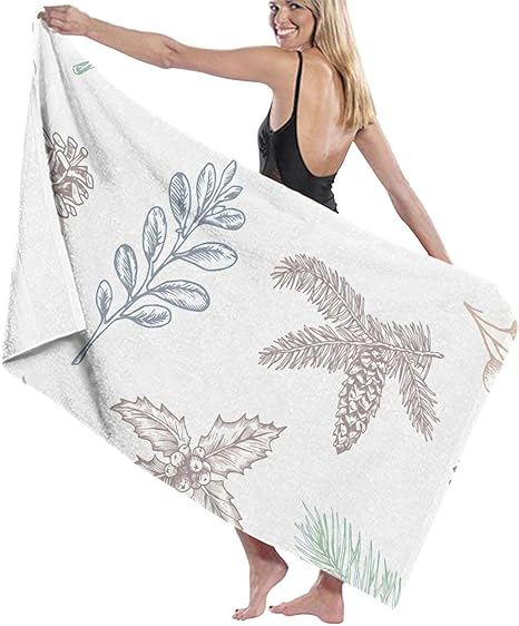 Amazon 松ぼっくり バスタオル ビーチタオル ビーチマット 柔らか シャワー タオル 吸水 速乾 水泳 タオル 特大きい バスタオル ホーム キッチン オンライン通販
