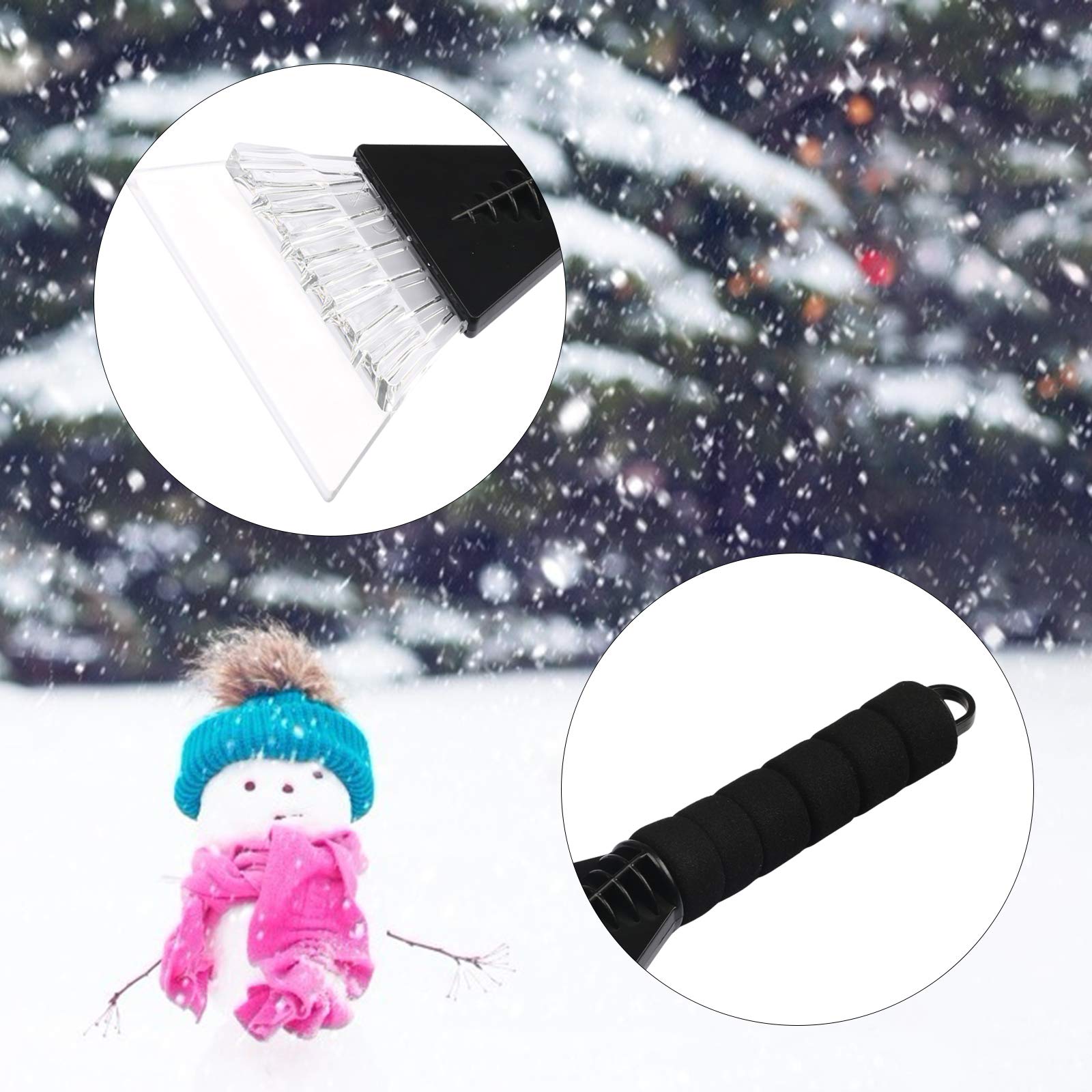 TAZEMAT Snow Scraper with Glove Waterproof Ice Scraper Mitt for Car Windscreen Windshield Window Snow Scraper Removal Glove with Elastic Wristband Antifreeze Ice Scraping Mitten Shovel Tool (Black)