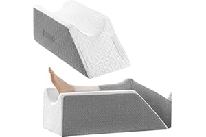 UBBCARE Leg Elevation Pillows for After Surgery, Memory Foam Wedge Pillow for Leg, Ankle Knee and Leg Support Pillow for Leg Swelling, Single Leg Pillow with Washable Cover