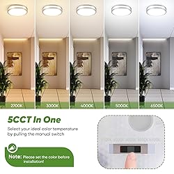 TOBUSA 2-Pack 12 Inch Flush Mount LED Ceiling