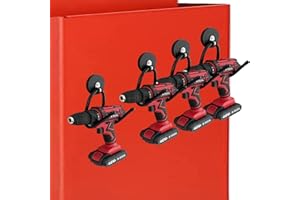 AUXPHOME 4 Pack Strong Garage Magnetic Hooks, Power Tool Organizer Rack, Heavy Duty Storage Utility Magnet Hooks for Power Drill,Garden Tools, Hose,Pegboard,Garage, Workshop for Indoor & Outdoor Hanging