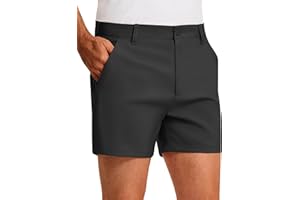 PULI Golf Shorts Men 5 Inch Inseam Relaxed Fit Stretch Dress Lightweight Casual Travel Quick Dry Summer Shorts