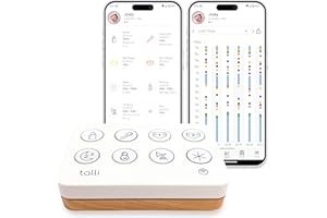 Talli Daily One-Touch Baby Tracker - Baby Monitor to Log Feedings, Diapers, Sleep & More - Electronic Journal Links to Mobile App for Real-Time Baby Monitoring & Tracking - Alexa Compatible