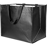 Large Reusable Grocery Bags 10 Pack Heavy Duty, Reinforced Handles with X Stitching Hold 50 lbs, Durable Shopping Tote Bags F