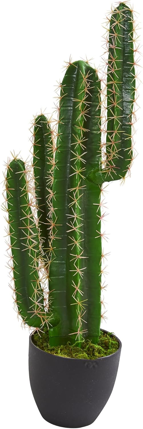 Nearly Natural 3' Cactus Artificial Plant, Green
