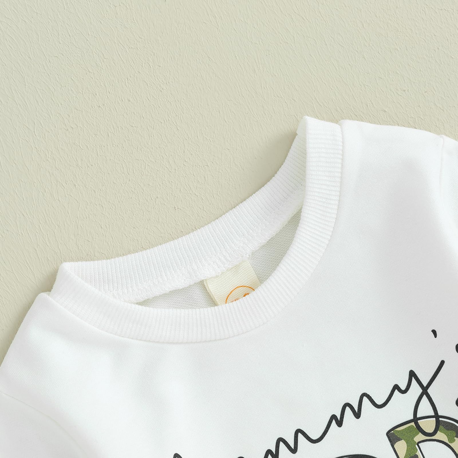 Sejardin Toddler Baby Boy Clothes Camo Pant Set Long Sleeve Letter Sweatshirt and Camouflage Jogger Pants Infant Boy Outfits