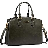 LOVEVOOK Purses and Handbags for Women, Vintage Tote Shoulder Bag Trendy, PU Leather Satchel Bag, Medium Ladies Hand Bag