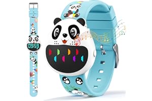 YIHEE Potty Training Watch Timer for Toddler Boys & Girls, USB Rechargeable Training Potty Watch with Countdown, Alarm Clocks, Flashing Lights and Music, Waterproof Potty Reminder Watches for Kids - Blue