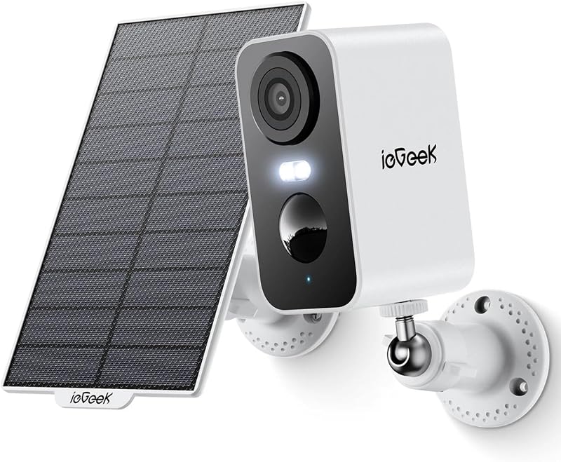 ieGeek 2K Solar Wireless Security Camera Outdoor Color Night Vision Battery CCTV