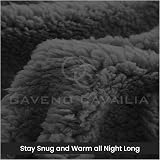 GC Gaveno Cavailia Teddy Bear Fleece Double Fitted Sheet - Charcoal view 4