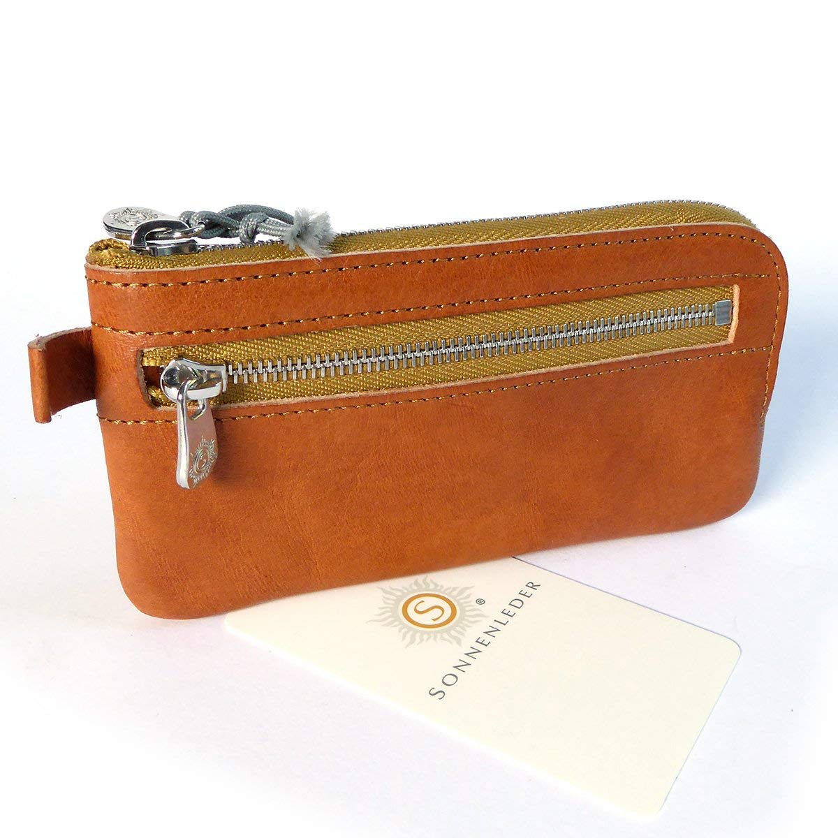 Sonnenleder "Mozart H" High Quality Leather Key case, Color: Nature, Natural Leather * Made in Germany