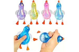Glitter Duck Squishies, Cute Duck Squishies Sugar Stress Ball, Soft Ducks Stress Relief Sugar BallSquishies and Moldable Slow