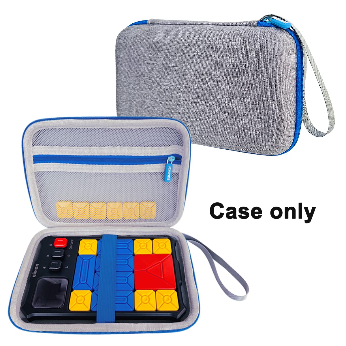 Hard Carrying Case for GiiKER Super Slide Brain Games, Protective Storage Holder for GiiKER Brain Teaser Puzzles Interactive Handheld Game Console Accessories (Blue Case Only)