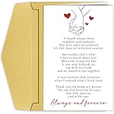 Goroar Romantic Valentines Day Card for Him Her, Heartfelt Poem Anniversary Card for Boyfriend Girlfriend, Sweet Birthday Card Gift for Partner