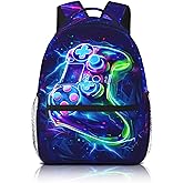 QuillGlyph Game School Backpack For Boys Abstract Gamepad Boys Backpack For Kids Children Teens Backpacks Ages 6-18