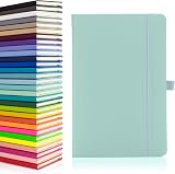 Notes London Eco A5 Notebook Pastel Celeste with Linen Hard Cover 160 Pages