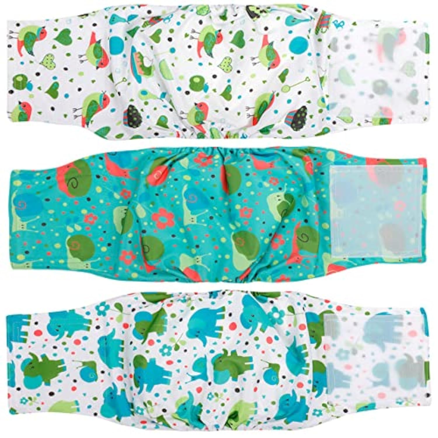 MICOOYO Belly Bands for Dogs, Reusable Dog Nappies Male 3 Pack, Male Dog Wraps Diaper Pants for Doggy Puppy(Small animals, M)