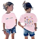 Sulayesh Girls Cute Christian Shirts Jesus God Faith Bible Verse Tshirt for Kids Religious Inspirational Graphic Tees Tops