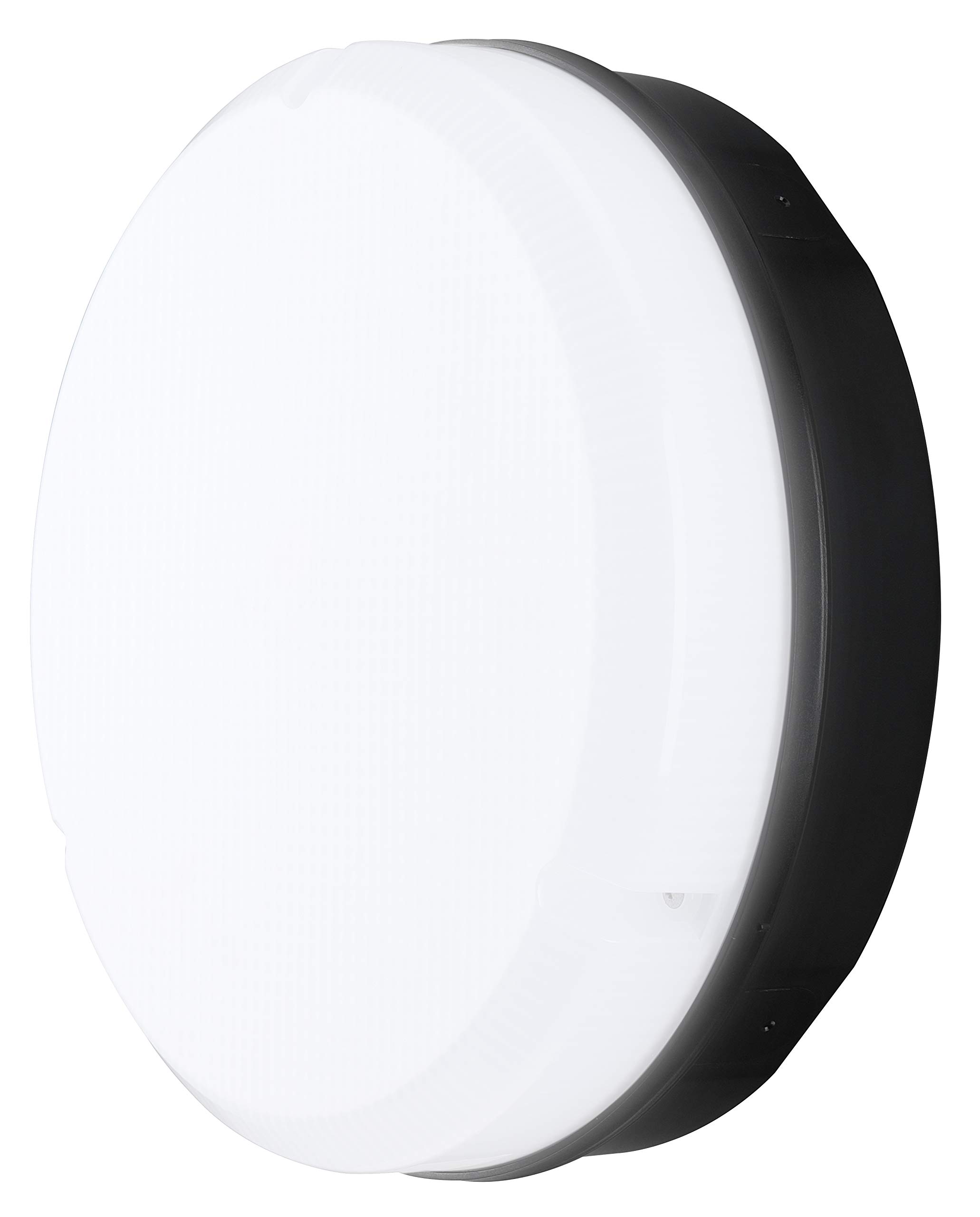 Luceco LED Mosi Bulkhead Round 290 mm 1150LM 12W IP65 4000K Black Microwave