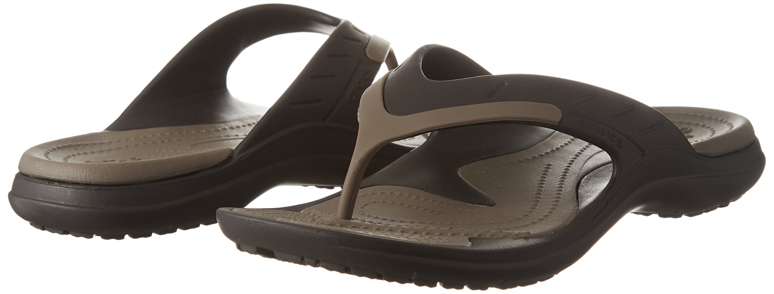 crocs Unisex Modi Sport Flip-Flop, Espresso/Walnut, 8 M
