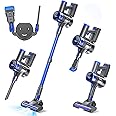 Cordless Vacuum Cleaner, 33Kpa/400W Stick Vacuum Cleaners with 45Min Detachable Battery, 6-in-1 Lightweight Cordless Stick Vacuum Cleaner for Home Hardwood Floor Pet Hair Carpet