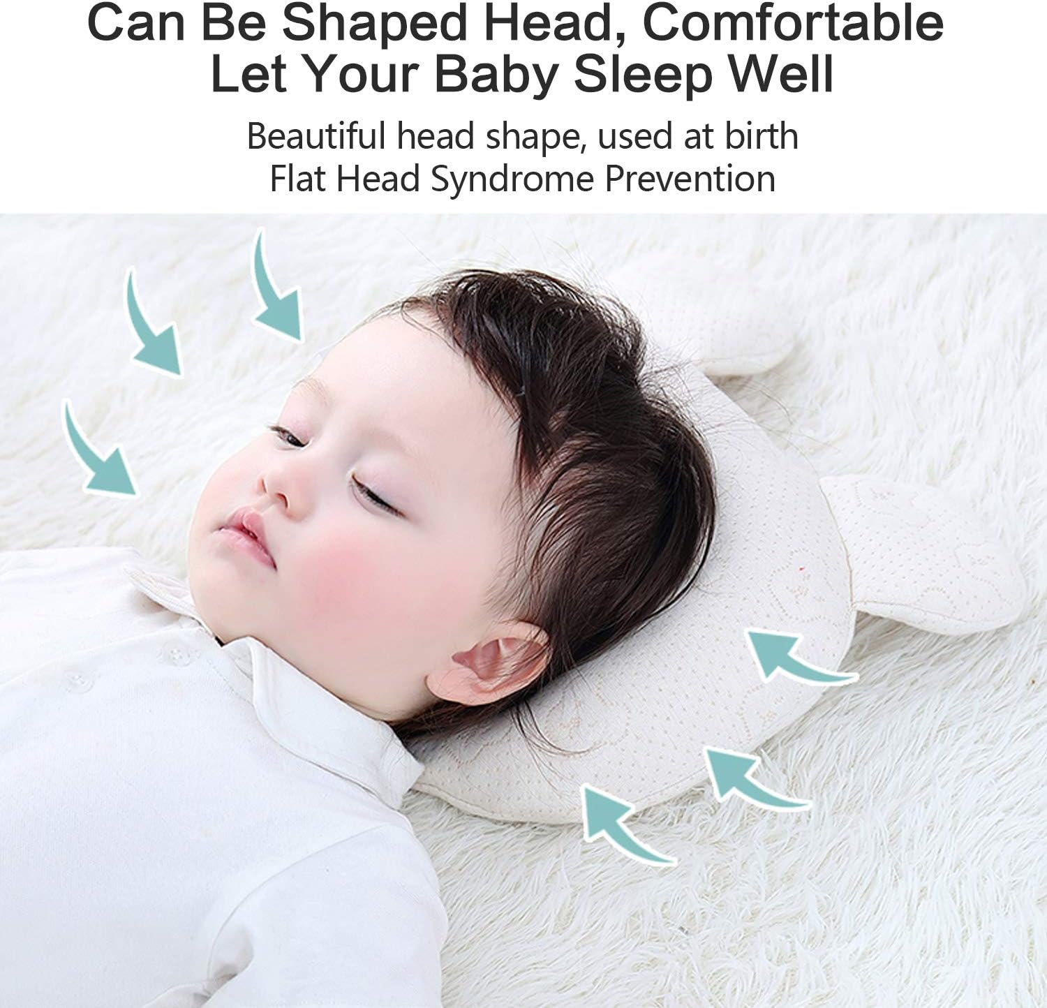 Oreiller De Latex Naturel Pur Est Plus Sur Upchase Oreiller Bebe 2 Coton Taies D Oreiller Coussin Bebe Coussin Orthopedique Pour Les Nourrissons Afin De Prevenir Le Syndrome De Tete Plate Oreillers Et