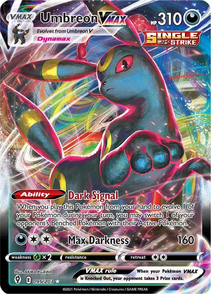 Pokémon Umbreon VMAX - 095/203 - Ultra Rare - Sword & Shield - Evolving Skies - Collectible Card - 1