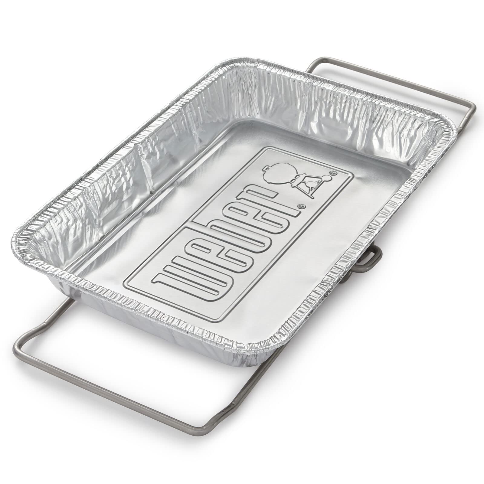 Weber Wet-Smoke Set for Smokefire Pellet Grills/Add Moisture to Heat, with Alluminum Water Tray, Catches Grease - Silver (7004)