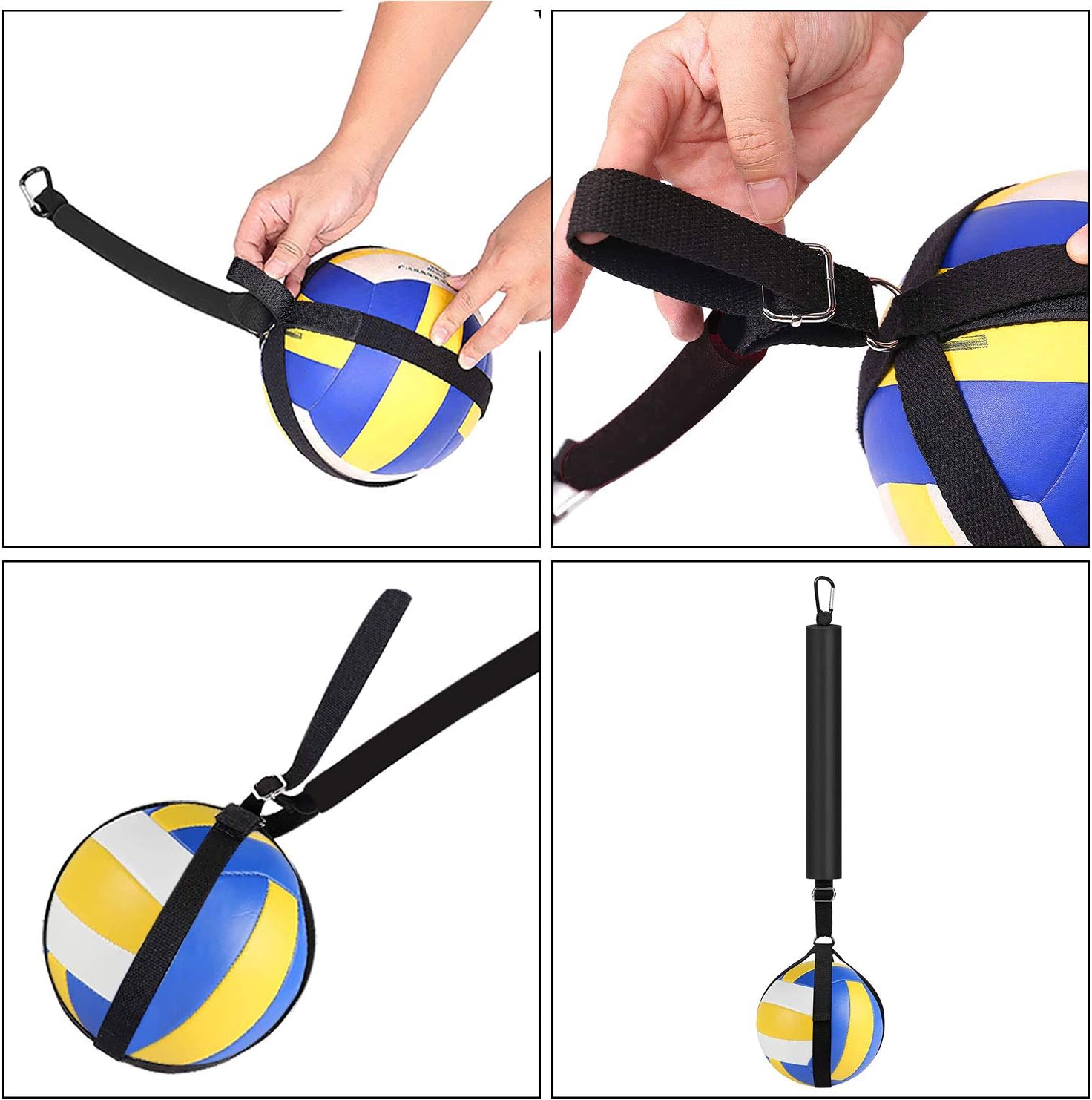 TOBWOLF Volleyball Spike Trainer, Volleyball Spike Training System for Basketball Hoop, Volleyball Equipment Training Aid Improves Serving, Jumping, Arm Swing Mechanics and Spiking Power : Sports & Outdoors