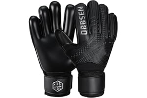 OBBSEN Soccer Goalie Gloves with Finger Spines, Soccer Goalkeeper Gloves for Kids, Youth&Adult , Strong Grip Anti-Slip Latex Palm Breathable Goalkeeping Gloves with Finger Protection, Men/Women/Boys/Girls